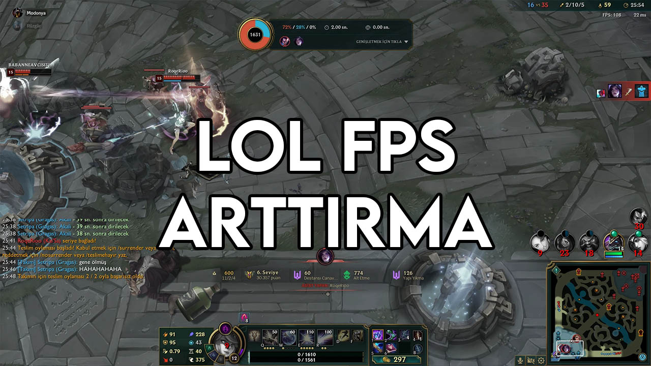 lol fps arttırma